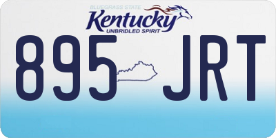 KY license plate 895JRT
