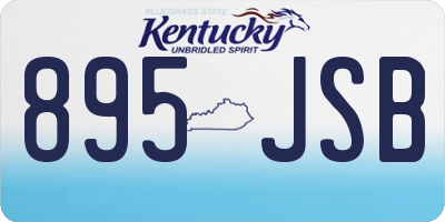 KY license plate 895JSB