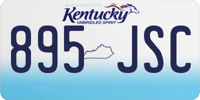 KY license plate 895JSC