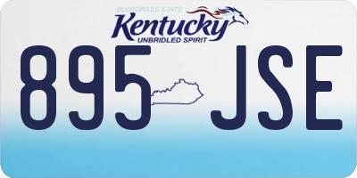 KY license plate 895JSE