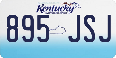 KY license plate 895JSJ