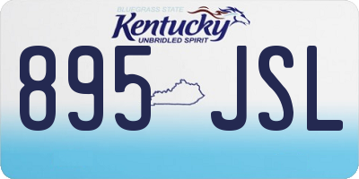 KY license plate 895JSL