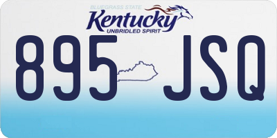 KY license plate 895JSQ