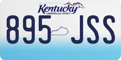 KY license plate 895JSS