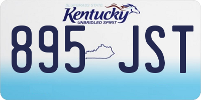 KY license plate 895JST