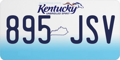 KY license plate 895JSV
