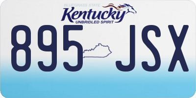KY license plate 895JSX