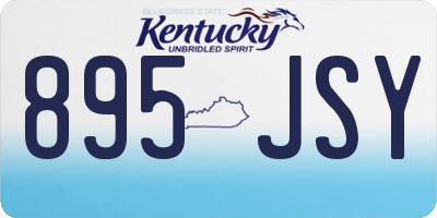 KY license plate 895JSY