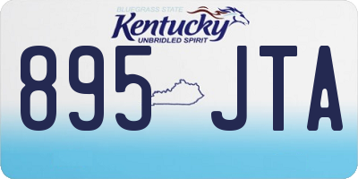 KY license plate 895JTA