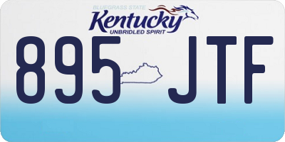 KY license plate 895JTF