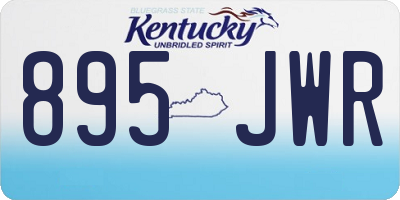 KY license plate 895JWR