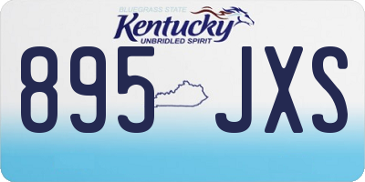 KY license plate 895JXS