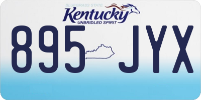 KY license plate 895JYX
