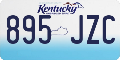 KY license plate 895JZC