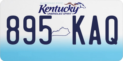 KY license plate 895KAQ