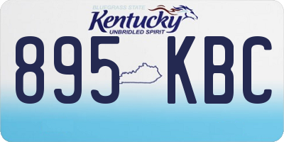 KY license plate 895KBC
