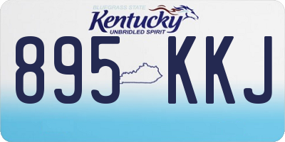 KY license plate 895KKJ