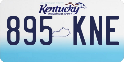 KY license plate 895KNE