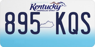 KY license plate 895KQS