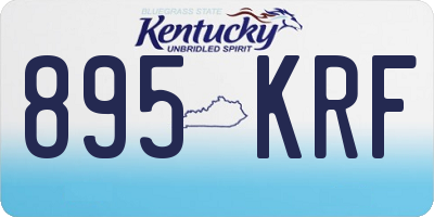 KY license plate 895KRF