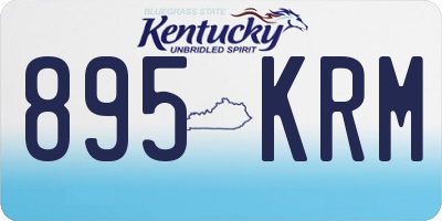KY license plate 895KRM