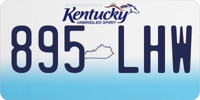 KY license plate 895LHW