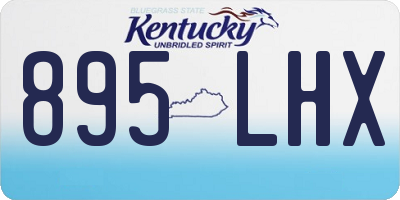 KY license plate 895LHX