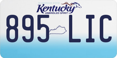 KY license plate 895LIC