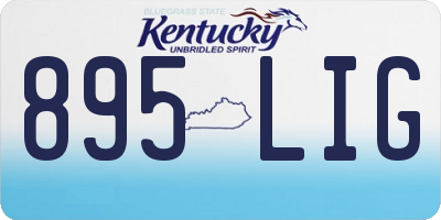 KY license plate 895LIG