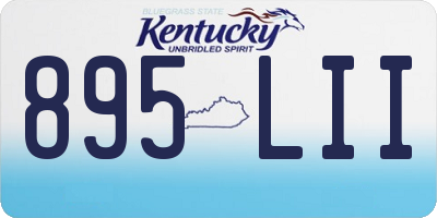 KY license plate 895LII