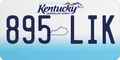 KY license plate 895LIK