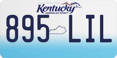 KY license plate 895LIL