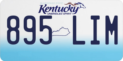 KY license plate 895LIM