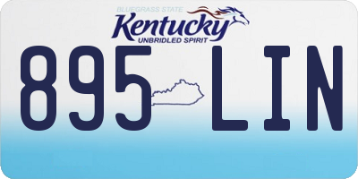 KY license plate 895LIN