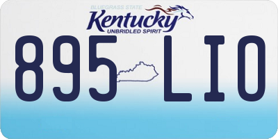 KY license plate 895LIO