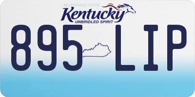 KY license plate 895LIP