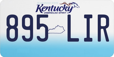 KY license plate 895LIR