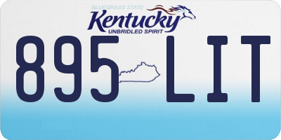 KY license plate 895LIT