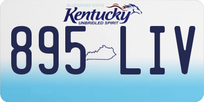 KY license plate 895LIV