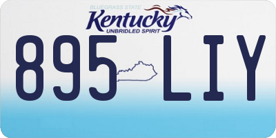 KY license plate 895LIY