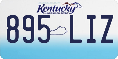 KY license plate 895LIZ