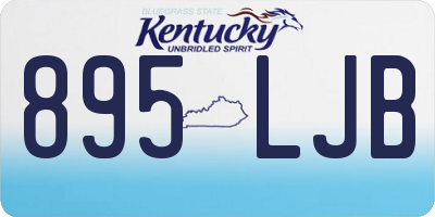 KY license plate 895LJB