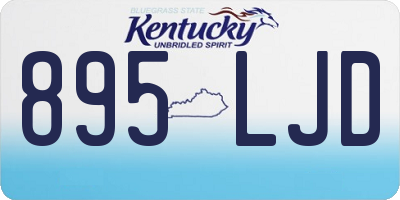 KY license plate 895LJD
