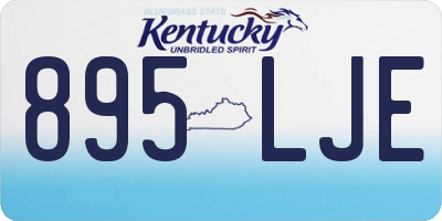 KY license plate 895LJE
