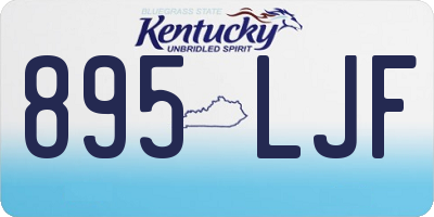 KY license plate 895LJF
