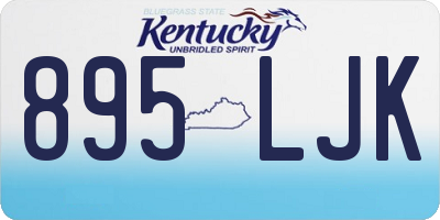 KY license plate 895LJK