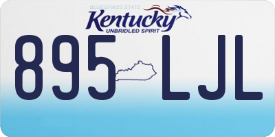KY license plate 895LJL