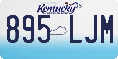 KY license plate 895LJM