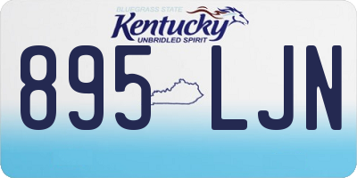 KY license plate 895LJN