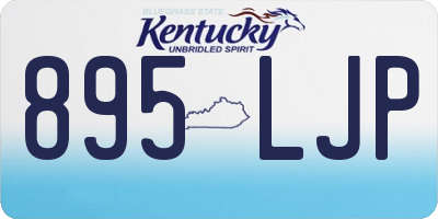 KY license plate 895LJP
